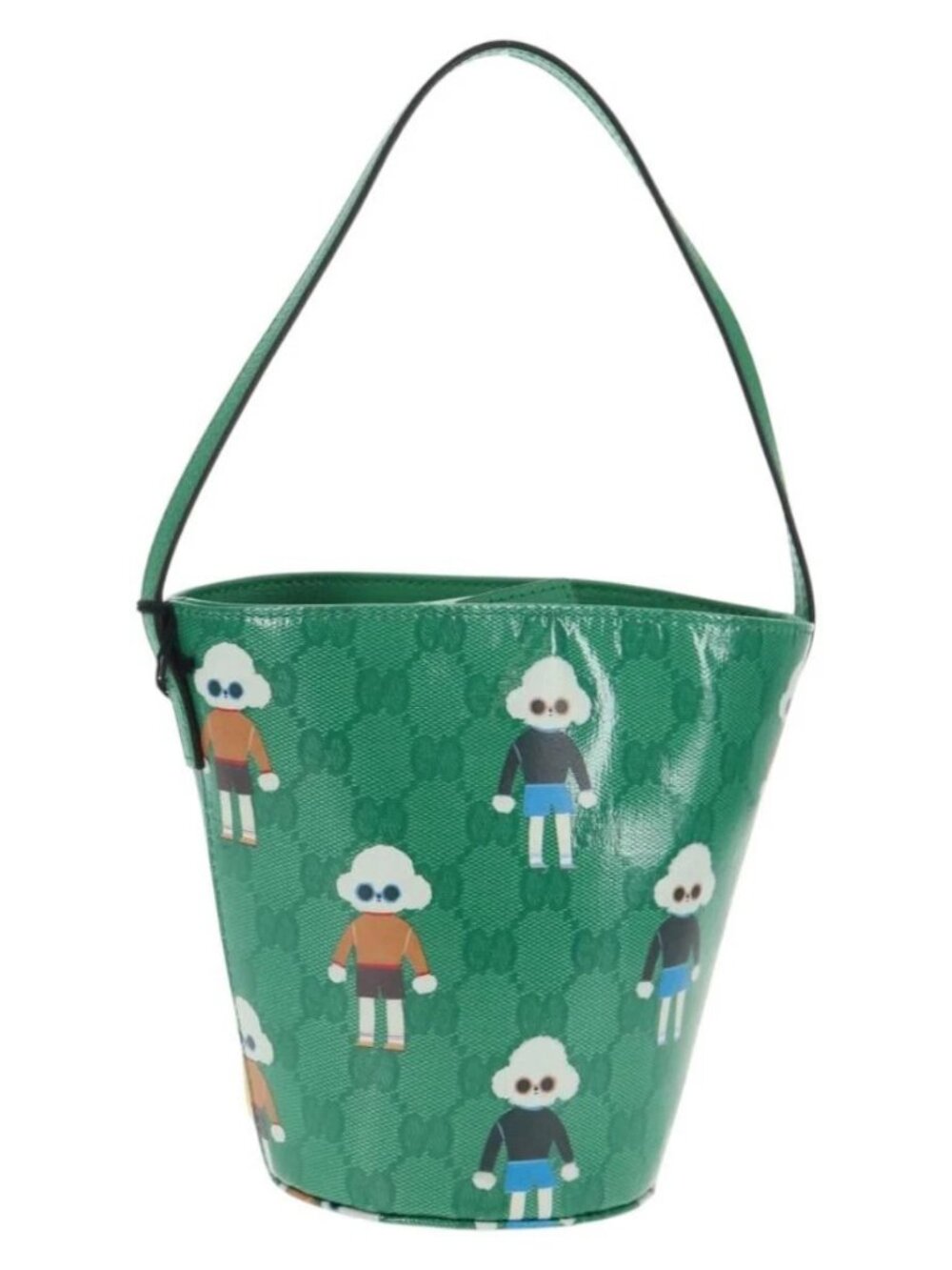 GUCCI GG Crystal Children's Kim Seung Yeon Bag Gold Green 752356 Auth 144816V